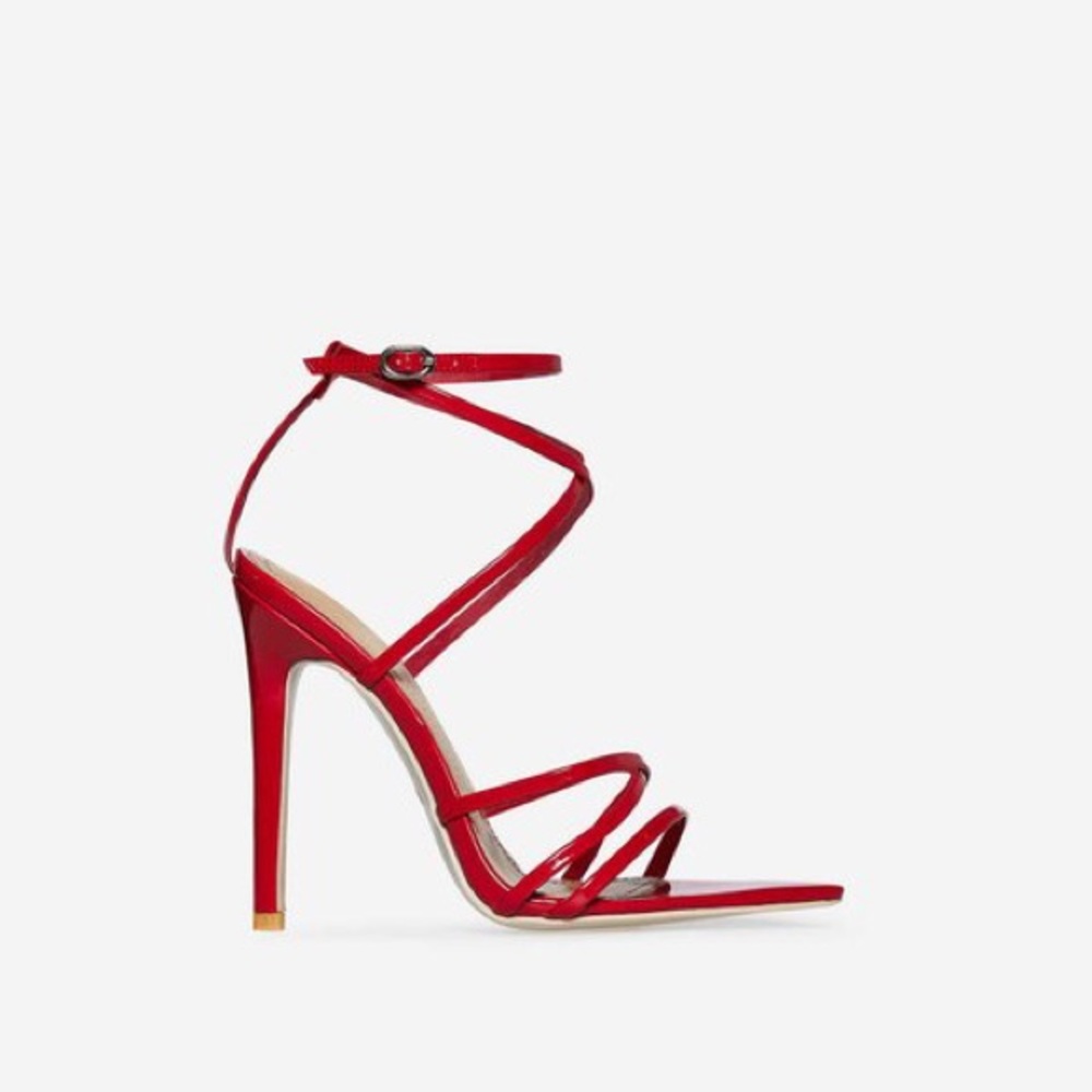 🛑 SOLD! Red Pointy Toe Sandals